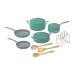 Cuisinart Nonstick Interiors Stainless Handles 12-Piece Culinary Collection Set (Tailored Teal)