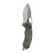 SOG Kiku XR 3.03-Inch CTS XHP Steel Satin Finish Blade Green Linen Micarta Handle Folding Knife