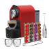 ChefWave Kava Mini Espresso Machine (Red) with Handheld Milk Frother