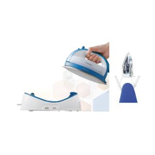 Panasonic NI-QL1000 Cordless 360 Freestyle Steam/Dry Iron with Case (Blue) with Over The Door Ironing Caddy bundle