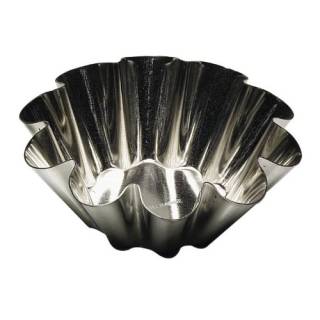 Browne Foodservice Fluted Brioche Mold with Flat Bottom Tin