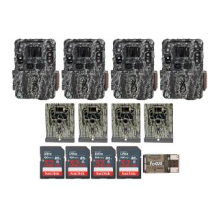 Browning Trail Camera Strike Force Pro DCL w/ Security Box, 32GB SD Card, and Card Reader (4-Pack)