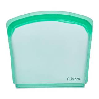 Cuisipro Green Silicone Pack-it Bag (10 x 9-Inch, 67.5 fl oz, Seamless, 2000 ml)