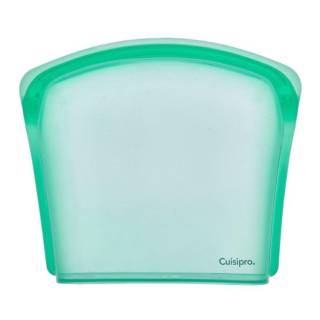 Cuisipro Green Silicone Pack-it Bag (8 x 7-Inch, 27 fl oz, Seamless, 800ml)