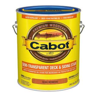 Cabot Semi-Transparent Low VOC Oil-Based Earth-Tone Pigments Water-Repellent Stain (Redwood)