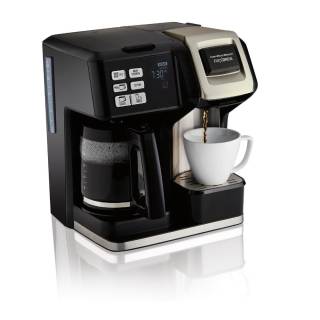 Hamilton Beach 49950C FlexBrew 2-Way Single Serve Coffee Maker with Brew Basket (Black)