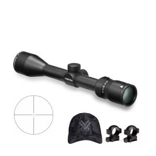 Vortex Diamondback 4-12x40 Riflescope (Dead-Hold BDC MOA Reticle) with 1-inch Scope Rings and Hat
