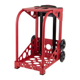 Zuca Sport Red Aluminum Alloy Frame with Flashing Dual Wheels, Nylon Feet, and Telescoping Handle