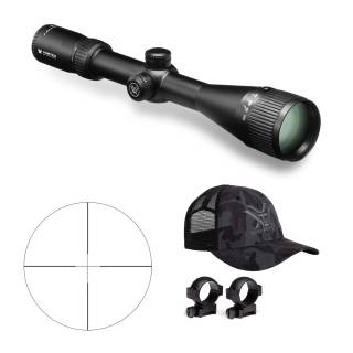 Vortex Crossfire II 6-24x50 AO Riflescope with 30mm Riflescope Rings 2-Piece Set and Hat