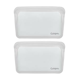 Cuisipro Clear Silicone Pack-it Bag (7.25 x 5.25-inch, 13.5 fl oz, Seamless, 2-Pack)