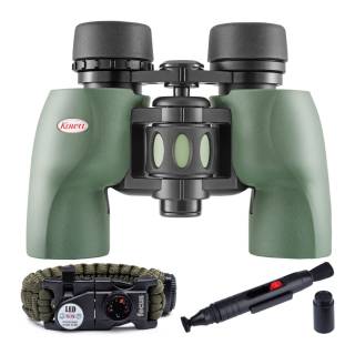 Kowa 6x30 Porro Prism Binoculars Bundle with Lens Pen and Survival Bracelet