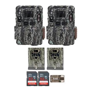 Browning Trail Camera Strike Force Pro DCL w/ Security Box, 32GB SD Card, and Card Reader (2-Pack)