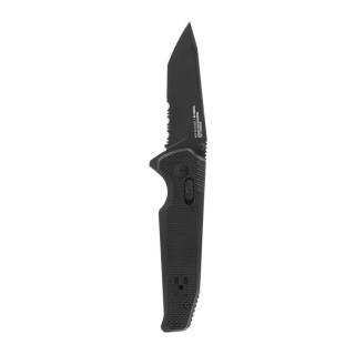 SOG Vision XR 3.36-Inch Tanto Partially Serrated CTS XHP B Blade G10 Handle Folding Knife (Black)