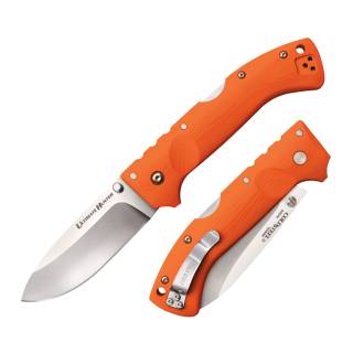 Cold Steel Ultimate Hunter 3.5-Inch Drop-Point S35VN Blade 5-Inch G10 Handle Folding Knife (Orange)