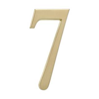 Whitehall 4.75-Inch Address Number 7 for DeSign-it Plaque Frame (Satin Brass)