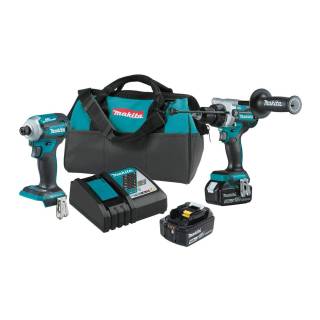 Makita 18V LXT Lithium-Ion 5.0Ah Brushless Cordless 2-Piece Combo Kit with Hammers Driver-Drill