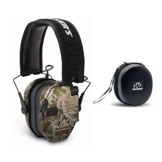 Walkers Razor Slim Electronic Shooting Hearing Protection Muff (Camo) with Case