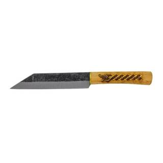 Condor Norse Dragon Seax High Carbon Steel Knife with Burnt American Hickory Handle (Natural Finish)