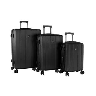 Hey’s SpinLite 3-Piece Lightweight Expandable with TSA Combination Lock Luggage Set (Black)
