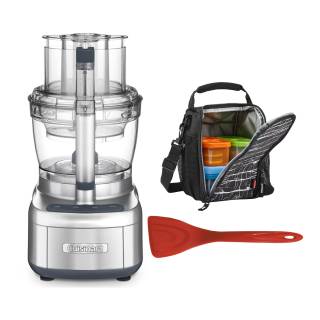 Cuisinart FP-13DSV Elemental 13-Cup Food Processor (Silver) with Small Lunch Bag and Spatula