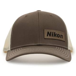 Nikon Moisture Wicking Competition Mesh Hat with Adjustable Back Closure (Brown)