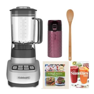 Cuisinart SPB650 Velocity Ultra 7.5 1-HP Blender with 12 oz. Tumbler, 2 Cookbooks and Bamboo Spoon