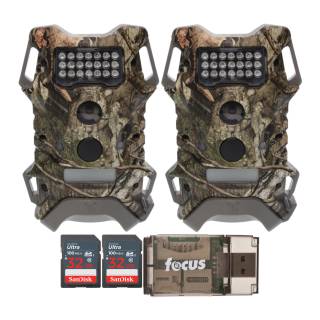 Focus All-In-One High Speed Card Reader with Trail Camera (2-Pack), and Memory Card (2-Pack)