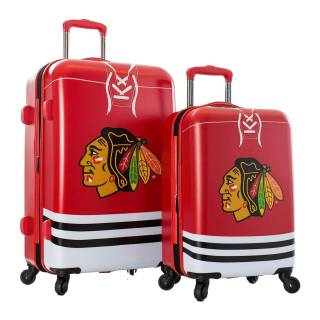 Heys America 21-Inch and 26-Inch NHL Chicago Blackhawks ABS/Polycarbonate Made Luggages (2-Pack)