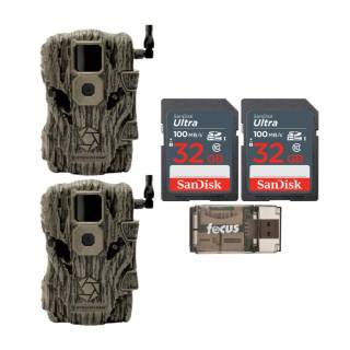 Stealth Cam Fusion X 26MP Trail Camera (Verizon) w/ 32GB SD Card and Card Reader (2-Pack)