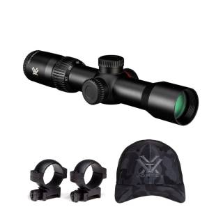 Vortex Crossfire II 2-7x32 Crossbow Scope with 30mm Riflescope Rings 2-Piece Set and Hat