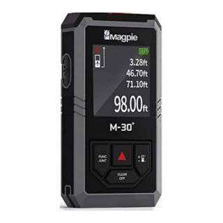 Magpie Tech M-30+ 98 Feet Digital Compact and Rechargeable Pocket Laser Distance Measurer