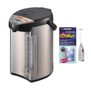 Zojirushi CD-CC40 VE Hybrid Water Boiler and Warmer with Descaling Agent Bundle