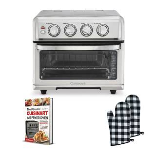 Cuisinart Airfryer Toaster Oven with Grill (Stainless Steel) with Oven Cookbook and Oven Mitt