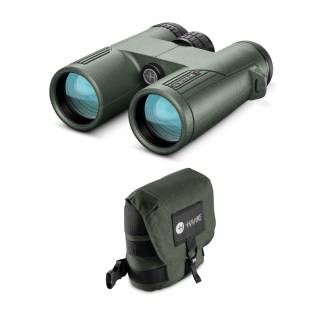 Hawke Sport Optics Frontier HD X 10x42 Binoculars (Green) with Binocular Harness Pack