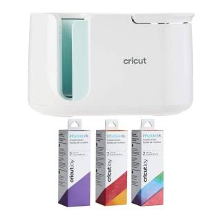 Cricut Mug Press with Infusible Ink Transfer Sheets 4.5" x 12" (Warm Splashpad, Water Color Splash, Ultraviolet) Bundle