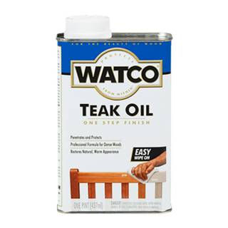 Watco 1 Pint Brown Oil-Based Teak Oil UV and Moisture Resistant Finish for Dense Woods