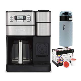 Cuisinart SS-GB1 Coffee Center Grind and Brew Plus with 12-Count Colombian Roast Single Serve K-Cup and Tumbler Bundle