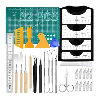 32 Vinyl Weeding Tool Kit with T-Shirt Guide Ruler Precision Craft Weeding Tools