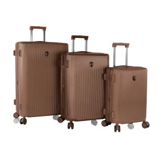 Heys Earth Tones Expandable Packing Capacity and Secure 3-Piece Luggage Set (Umber)