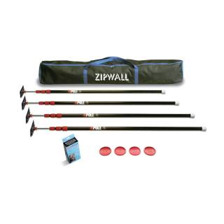 Zipwall 10 10-Feet ZipPole Set for Dust Barrier System (4-Pack)