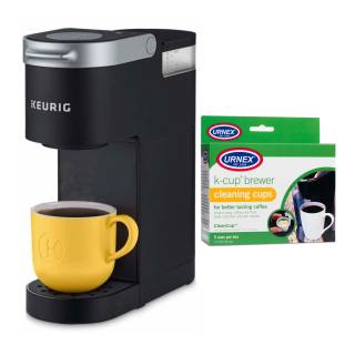 Keurig K-Mini Single Serve K-Cup Pod Coffee Maker (Black) with Cleaning Cups (5 Cups)