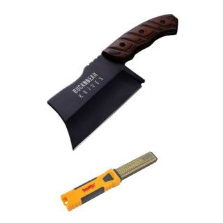 BNB Knives Tactical Chopper Knife and Smiths Diamond Combo Bench Stone