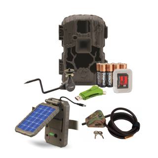 Stealth Cam PXV26 26MP Camera with Solar Power Panel and Adjustable Locking Cable Bundle