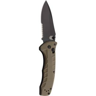 Benchmade 980SBK Turret Serrated Folding Knife (Olive Drab Handle)