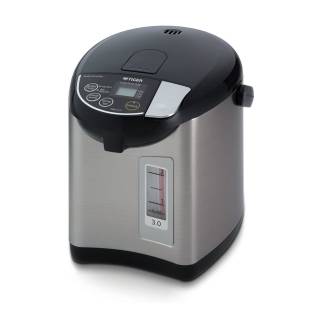 Tiger PDU-A30U-K Electric Hot Water Boiler and Warmer, Stainless Black, 3.0-Liter