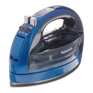 Panasonic NI-WL602-A Cordless 360° Freestyle Steam/Dry Iron with Curved Ceramic Soleplate - Blue
