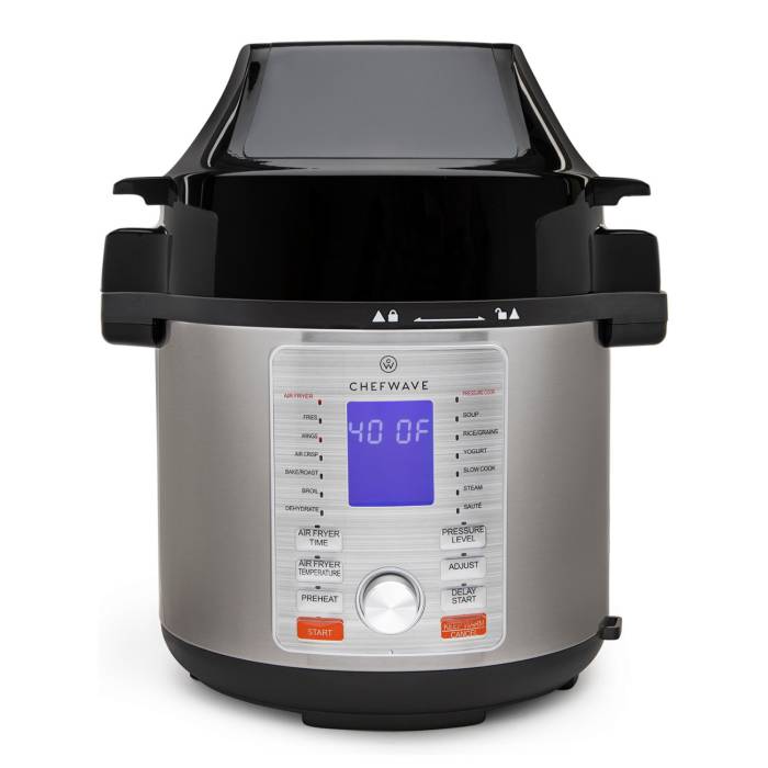ChefWave Swap Pot Pressure Cooker and Air Fryer Multi-Cooker (6 Qt, 12 Presets)