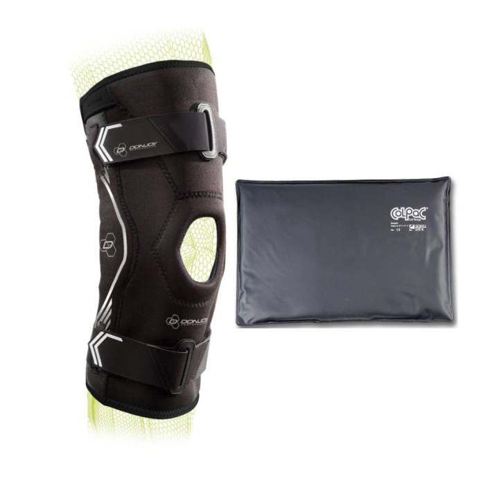 DonJoy Performance Bionic Drytex Knee Sleeve (Black/Medium) w/ Chattanooga Black CoolPac