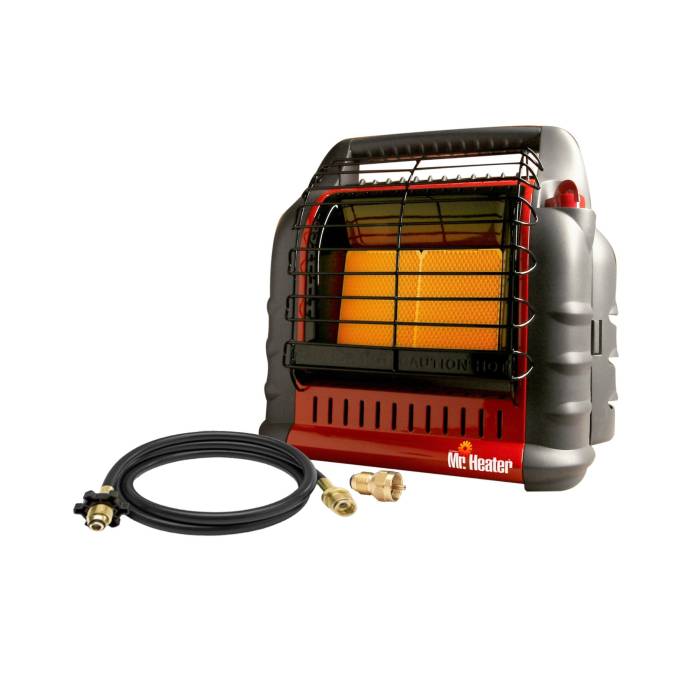 Mr. Heater Portable Big Buddy Propane Heater with 10-Ft Propane Hose Assembly & Tank Refill Adapter