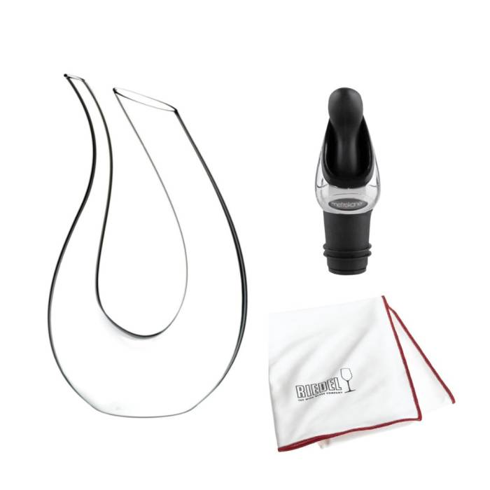 Riedel Amadeo Performance Mini Decanter with Wine Pourer and Polishing Cloth